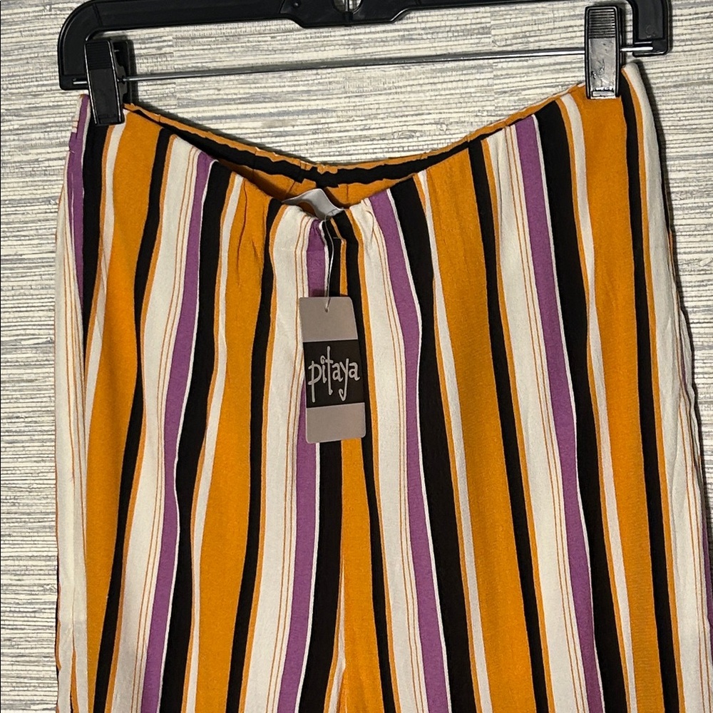 Blue Blush Multicolor Striped Pants Size L (112) - Picture 5 of 5